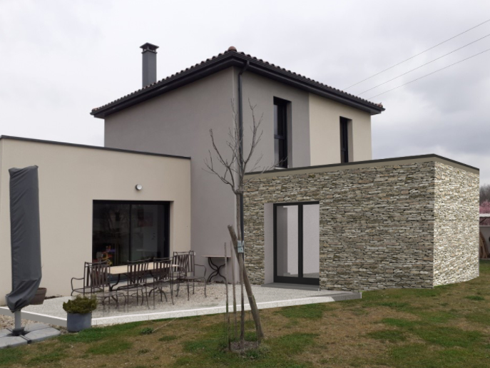 extension et agrandissement maison rénovation, plan 3D